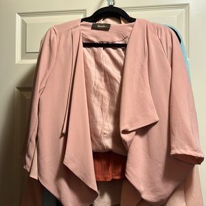 Salmon cropped blazer